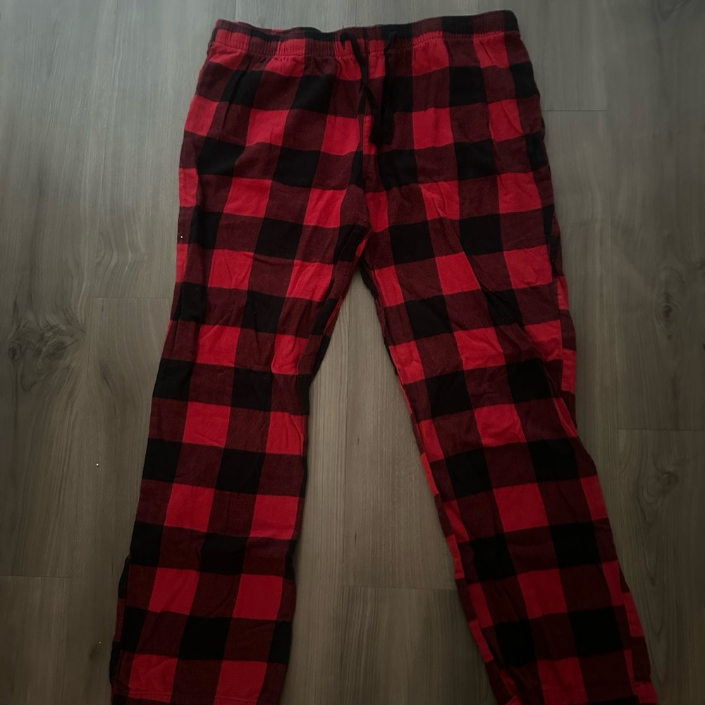 Old Navy Red and Black Plaid Pants